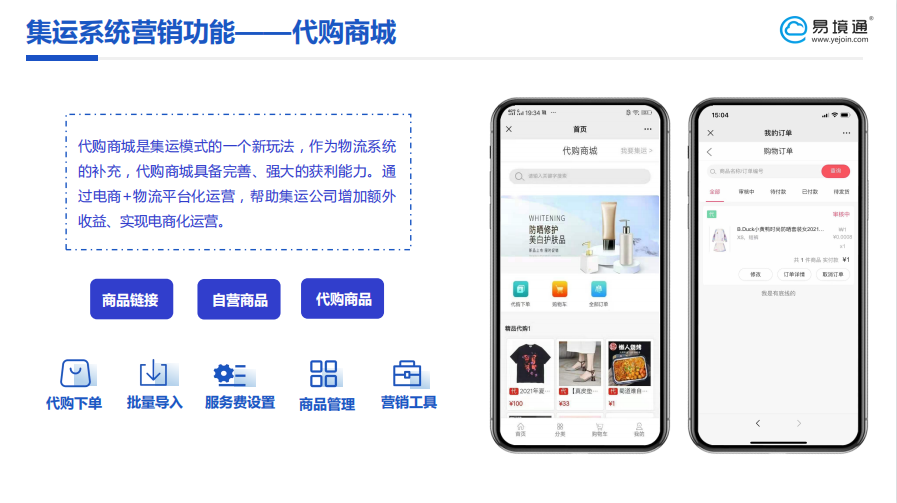 集運(yùn)系統(tǒng)：集運(yùn)+代購營銷新模式